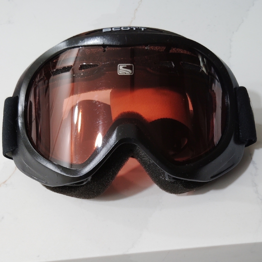 Scott Black Ski Goggles with Orange Lens